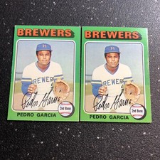 Pedro Garcia 1975 Topps Mini Baseball #147 MLB Milwaukee Brewers 2B