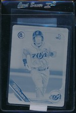 WANDER FRANCO 1st 2019 Bowman Chrome CYAN PRINTING PLATE #/1 Authentic Rookie RC