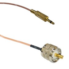 RG316 3.5mm 1/8 to PL259 UHF Male RF Cable Rapid-SHIP LOT