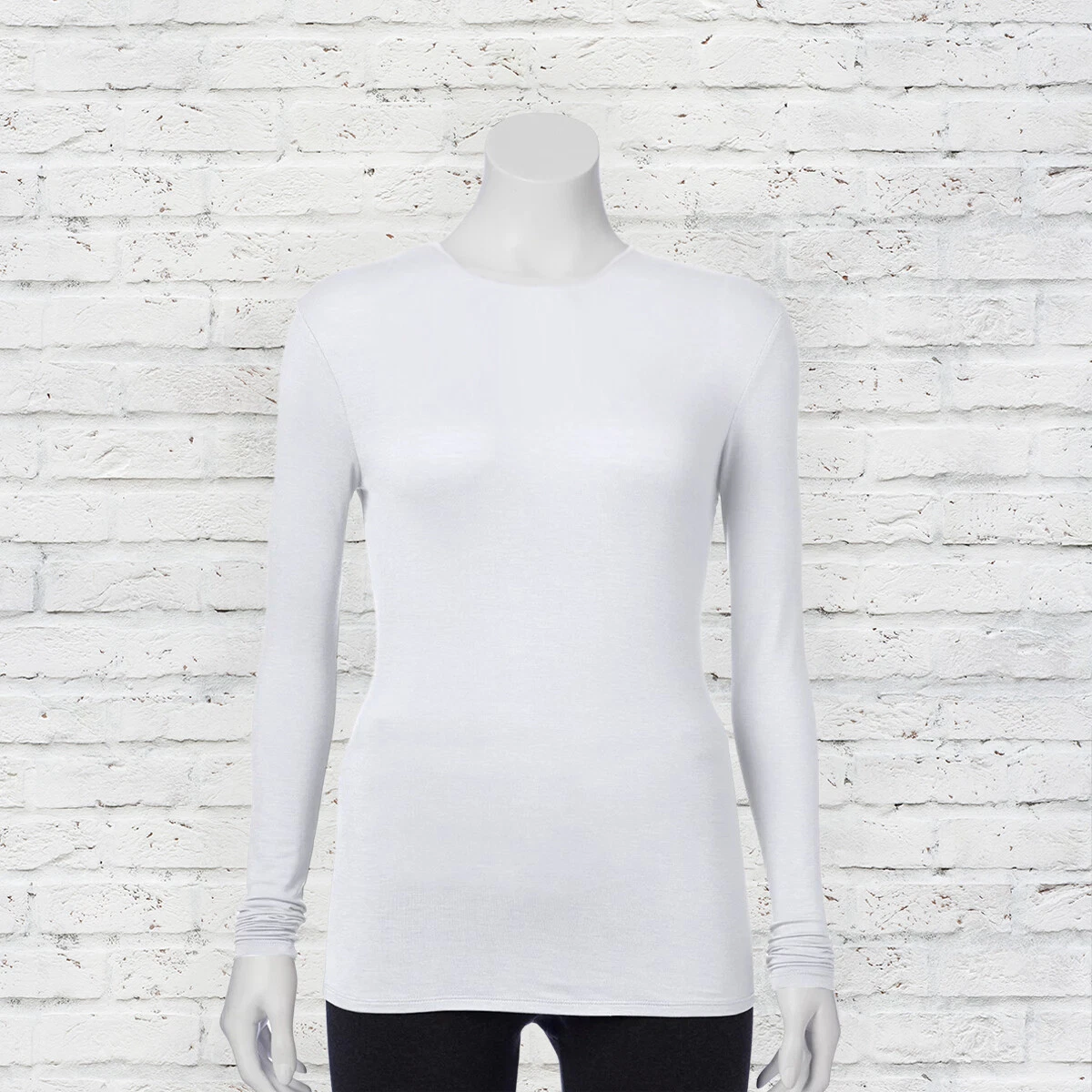 Sonoma WarmWear Base Layer Women's Small White Long Sleeve Long Underwear  Top