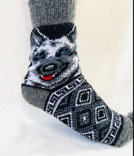 Sheepskin Sheep Wool 100 . Winter Socks. Warming Knitted. Ukraine made. Men.