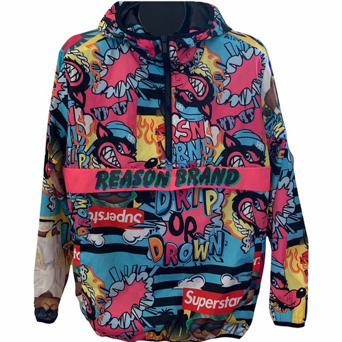 REASON Brand Windbreaker Anorak 