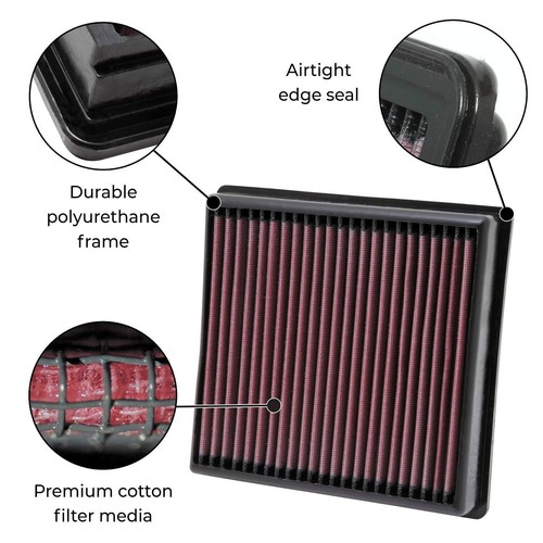 K&N Air Filter Replacement Panel M-1519 For Audi S3 2.0L L4 2009 2010 2011 - Picture 7 of 7