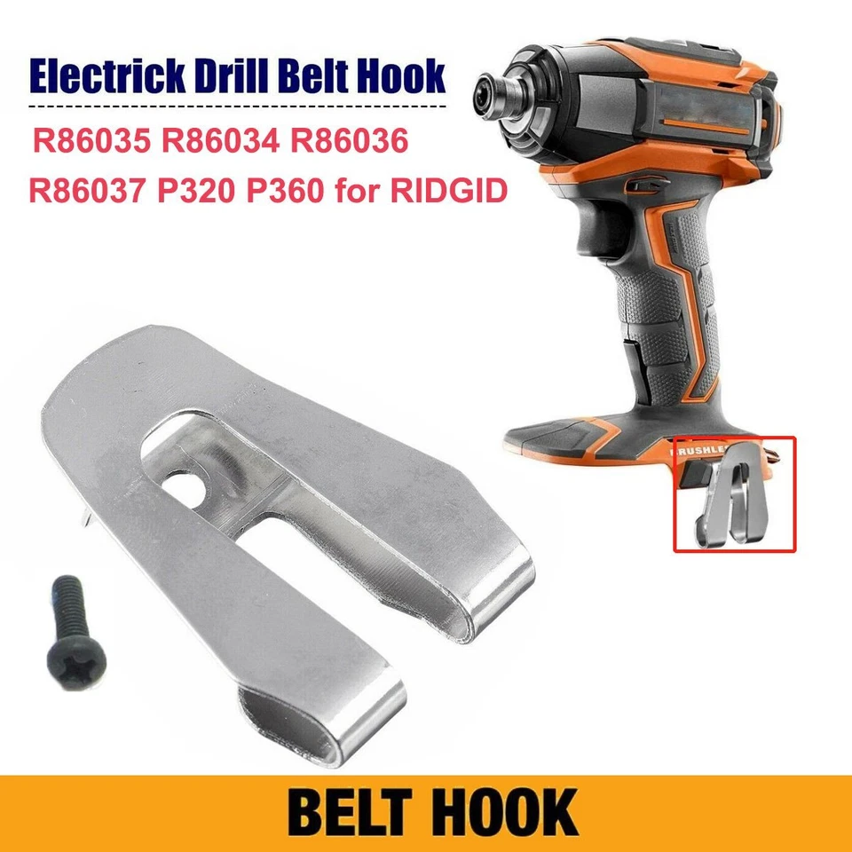 10 Pack for Ridgid OEM Belt Clip Hook With Screw For Ridgid R86035 R86034 R86036 - Image 2 of 4