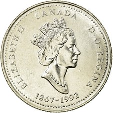 [#751073] Coin, Canada, Elizabeth II, Newfounland, 25 Cents, 1992, Royal Canadia
