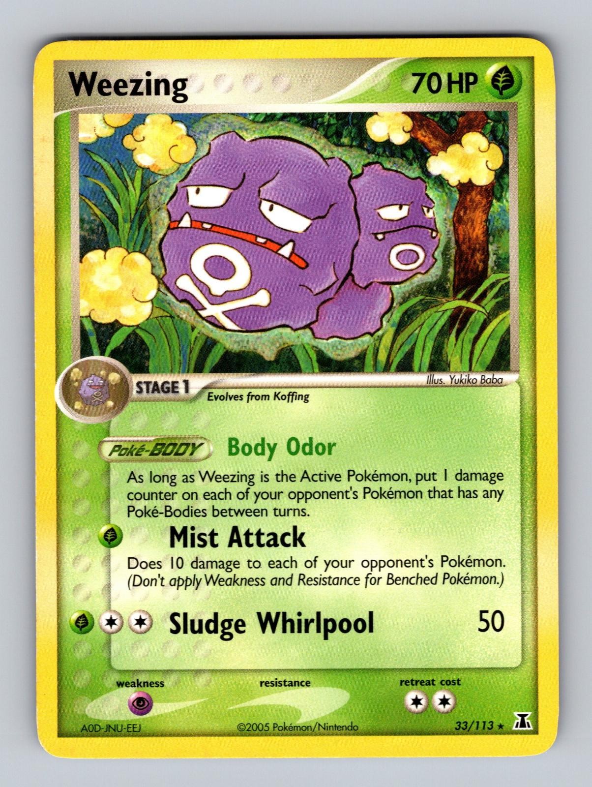 Weezing 33/113 Rare Delta Species Pokemon Lightly Played