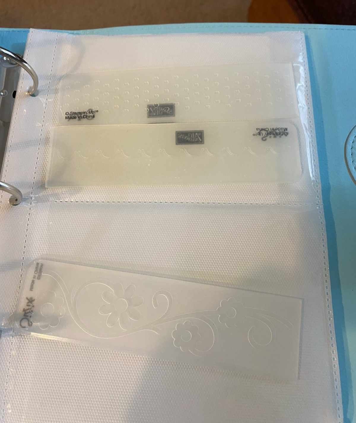 Stampin Up,  Etc HUGE Mixed Lot Embossing Folders in Protective Sleeves & Binder