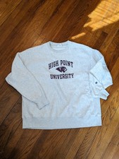 High Point University Champion  Sweatshirt Mens XL Gray Reverse Weave