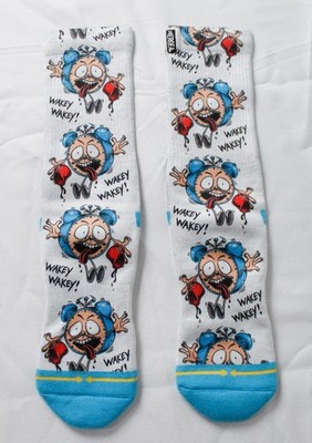 Merge4 Men's Wakey Wakey by Steve Caballero Skate Socks NN7 Multicolor Large NWT