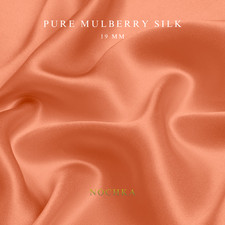 Peach 100 Pure Mulberry Silk Fabric by the Yard 44" width 19 mm 6A Grade