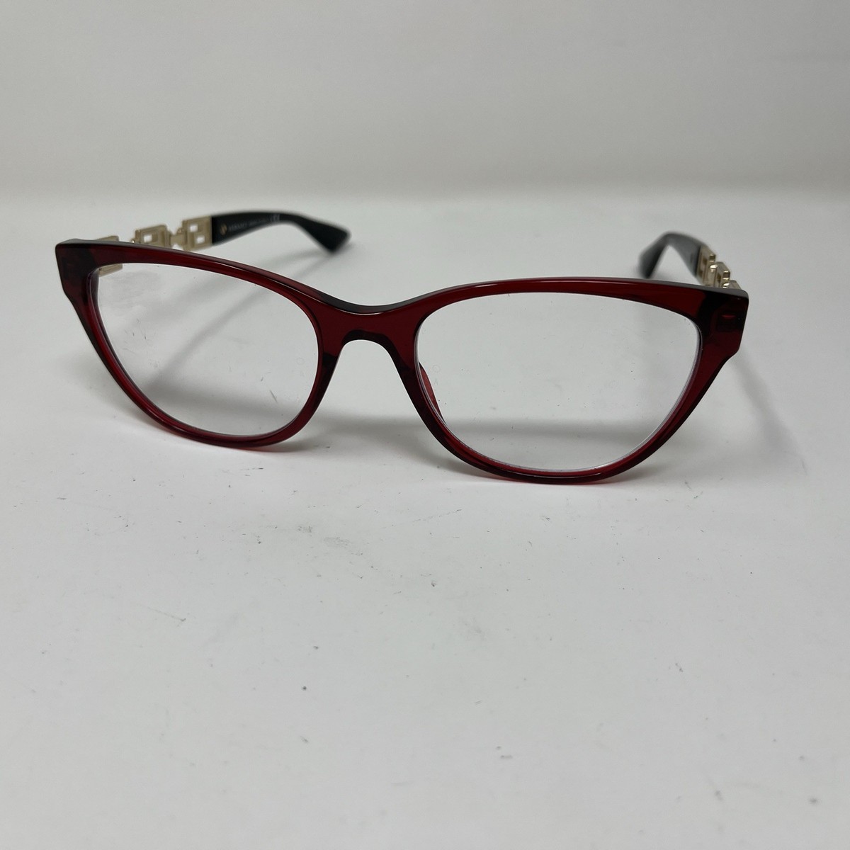 VERSACE MOD 3292 388 54-18-140 RED GOLD BLACK EYEGLASSES  display picture 1
