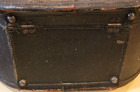 Antique Black Leather Luggage Bag w/ Old University of Kentucky Labels — photo 3