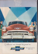 1952 Chevrolet sales folder Bel Air Styleline