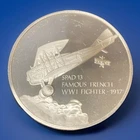 Sterling Silver Round Franklin Mint History of Flight 37.66 gram (1.12 ozt .999)