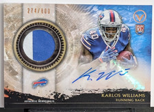 Karlos Williams #SHA-KWI  2015 Topps Valor Shield of Honor Auto Patch Bills RC!