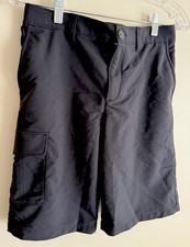 Boys Under Armour YXL Black Cargo Golf Shorts Pocket EUC 9 In Inseam
