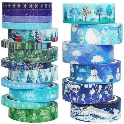 YUBX 19 Rollen Weihnachten Washi Tape Set Dünn Masking Tape VSCO Dekoratives ...