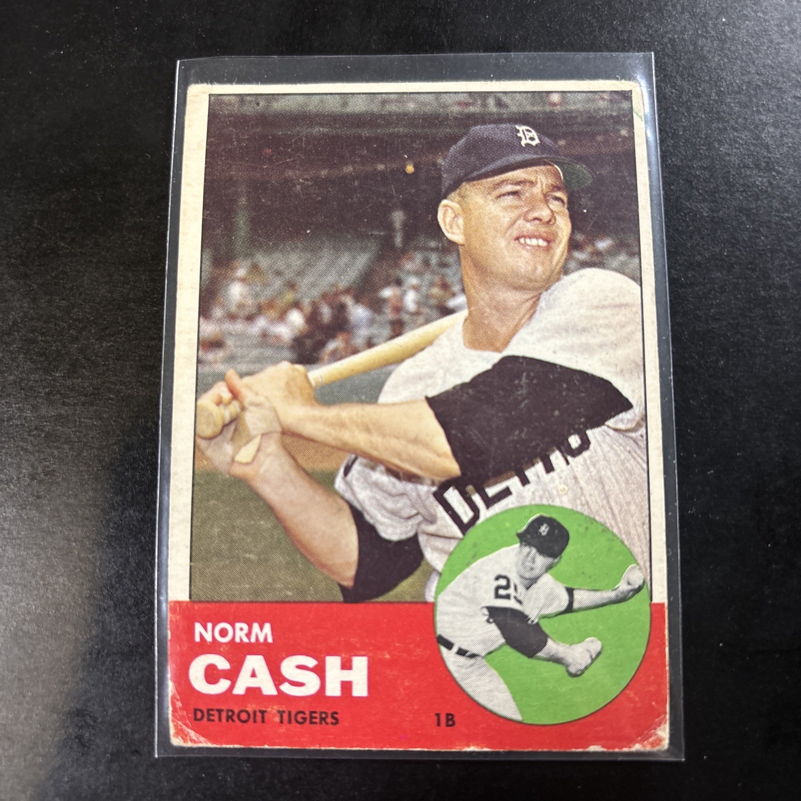 1963 Topps - Norm Cash #445 Detroit Tigers Baseball Card POOR