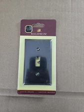 Baldwin Brass Single Toggle Switch Wall Plate Cover 4751-112-CD Venetian Bronze