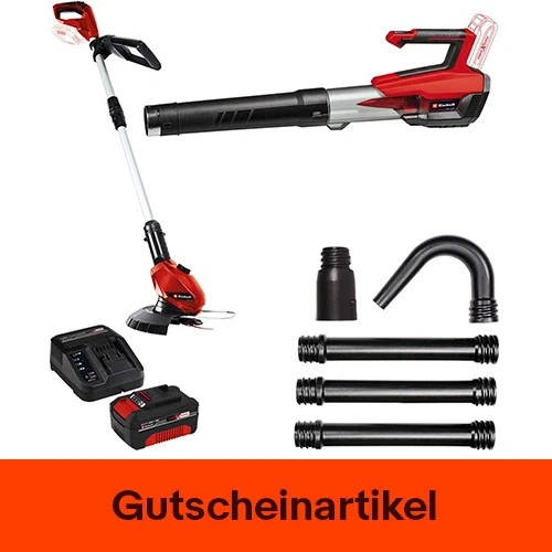Einhell Akku-Laubbläser GP-LB 18/200 Li E + Rasentrimmer + 4,0 Ah Akku Ladegerät