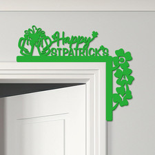 St. Patrick'S Day Door Corner Decor Shamrock Rainbow Door Drame St. Patrick'S Da