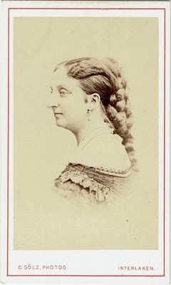 Photo CDV G. GÖLZ C.1880 Portrait of the Countess of Paris born Isabelle d'Orléans