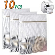 Zipped Wash Laundry Bag Gray Washing Machine Mesh Net Socks Lingerie Wash Bag UK