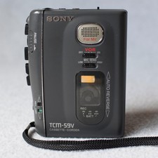 Vintage SONY TCM-59V External Speaker Cassette Voice Recorder Tape Player Works