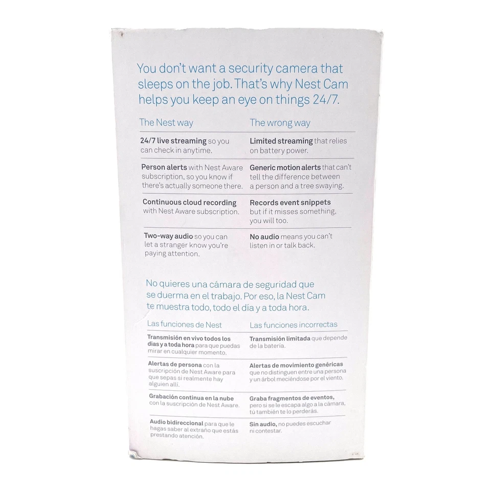 NEST Cam Indoor Smart Security Camera Model NC1102ES - Sealed NEW - Image 3 of 4