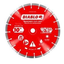 DIABLO DMADS1000 10" Diamond Segmented Masonry Cut-Off Disc