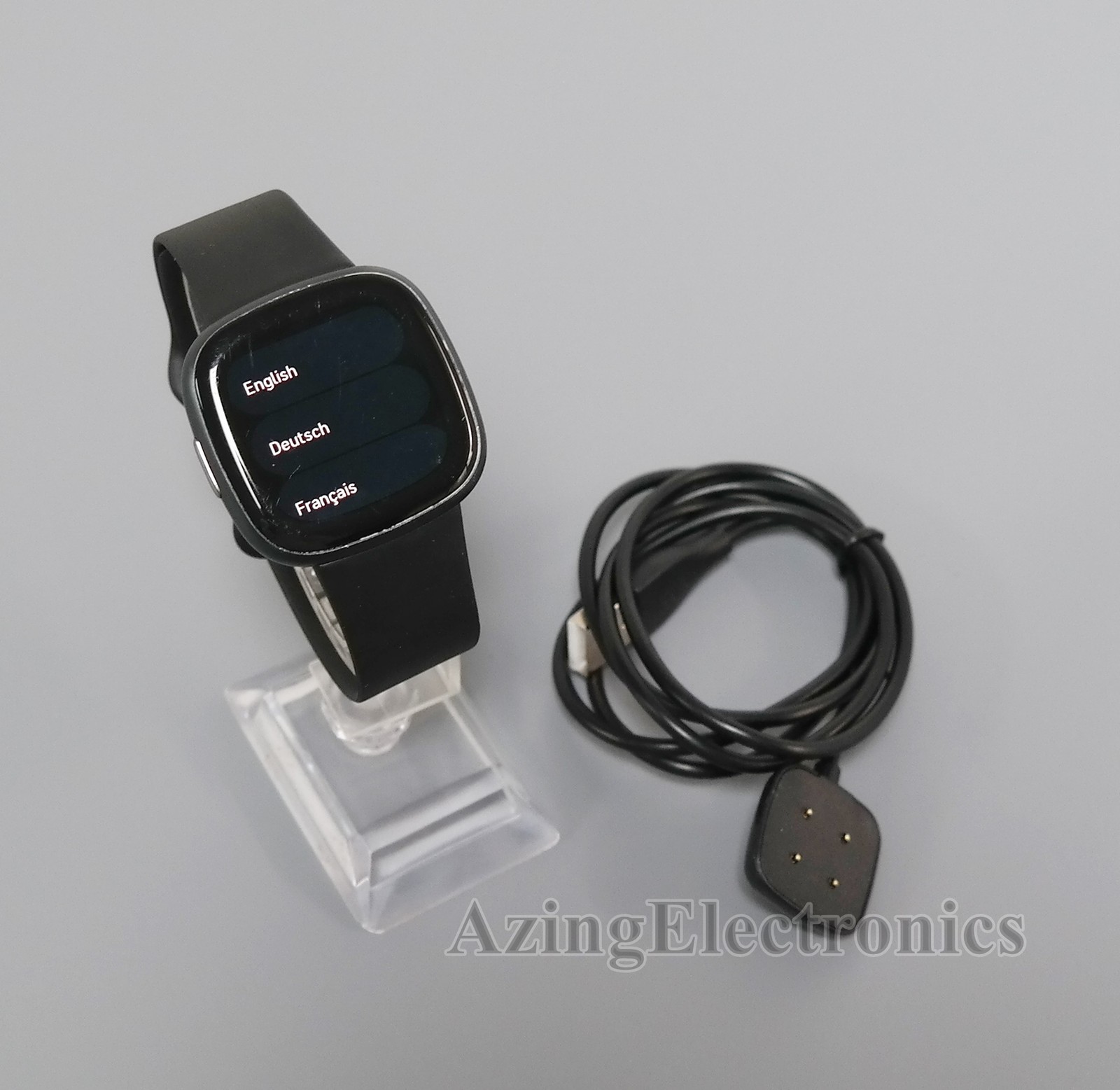 Fitbit Versa 4 Fitness Smartwatch FB523BKBK-US Graphite Aluminum / Black Large