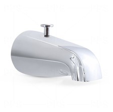 Tub Spout 1/2 IPS Thread Bathtub Faucet with Diverter at Back Chrome Plated Fini