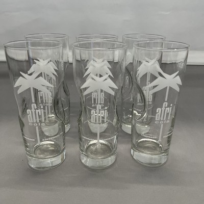 6 Afri Cola Gläser 0,2 l Transparent Mit Weißen Logo 