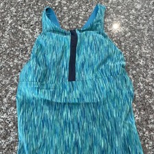 Nike Athletic Swimsuit 1 piece Women  s Size M Blue Green NESS8725-340 - New