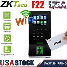 ZK F22 + ID Card WIFI TCP/IP Time Clock Fingerprint Door Access Control System