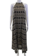 Madewell Womens Printed Maxi Dress Brown Black Cotton Size Extra Small