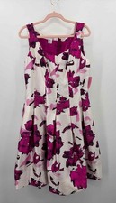Pre-Owned Oscar de la Renta Ivory Size 12 Midi Sleeveless Dress