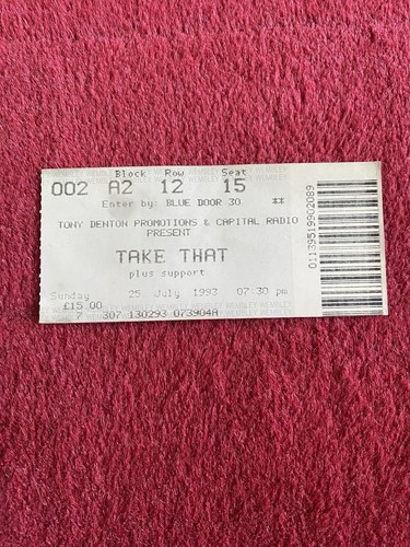 Take That 1993 Tour Programme Signed by Danni Minogue & Matching Concert Ticket - Picture 4 of 4
