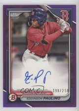 2024 Bowman Paper Prospect Retail Purple Border /250 Eddinson Paulino Auto ms9