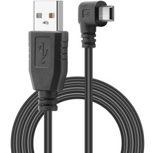 PASOW Mini USB Power Cable 90 Degree Right Angle No Data 11.5FT,