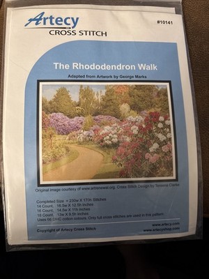 Artecy Cross Stitch Pattern. 10141. The Rhododendron Walk. NIP