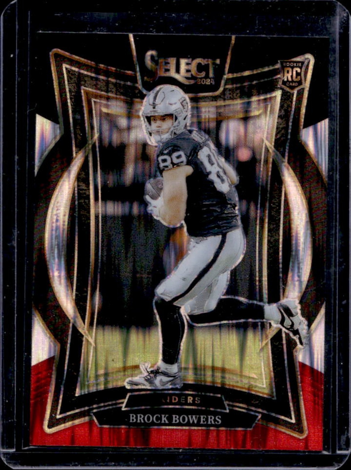 2024 Select Brock Bowers Concourse RC Black and Red Prizm Shock #31 Raiders