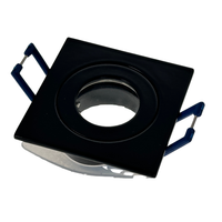 Led Einbaustrahler 55X55 Schwarz GU10 MR11 GU5.3 Einbaurahmen Eckig IP44