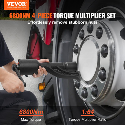 Torque Multiplier, Includes 4 Sockets (21-41mm) and Storage Case