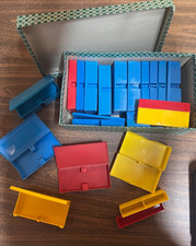 Plastic Storage Boxes for Slides Misc. sizes and colors. Lot of 20