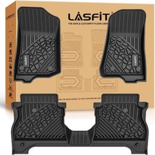 Best Floor Mats for Trucks TPE custom pickup truck floor mats, universal for front and rear seats, black.