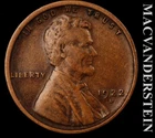 1922-D Lincoln Wheat Cent- Extra Fine- Semi Key- Die Cracks- #L5367