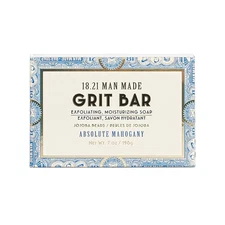 18.21 Man Made Grit Bar Soap Absolute Mahogany 7 oz