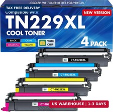 TN229XL TN229 229XL Toner Cartridges 4 Pack Compatible for Brother MFC-L3780CDW