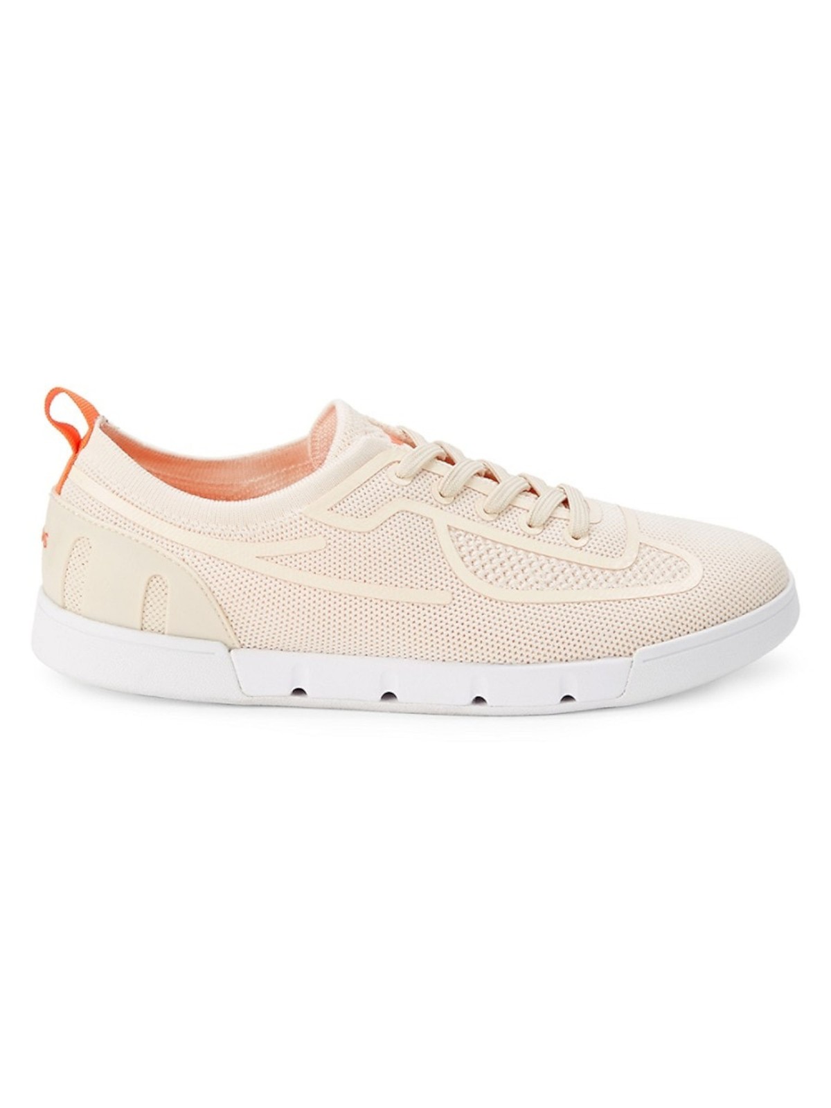 SWIMS Womens Beige Knit Heel Pull-Tab Breeze Flex Round Toe Sneakers Shoes 10